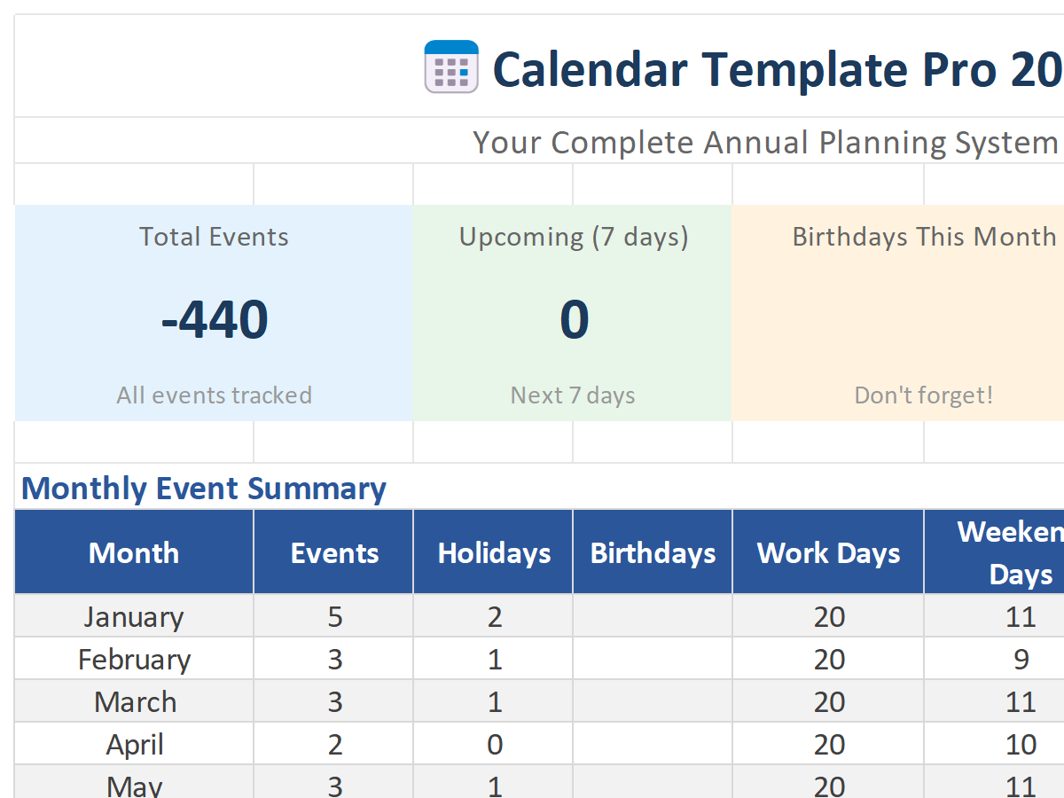 Calendar Template