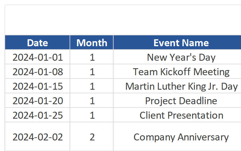 Event Tracker