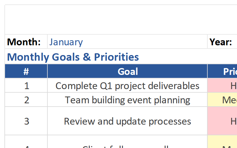 Monthly Planner