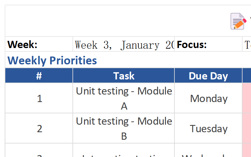 Weekly Planner
