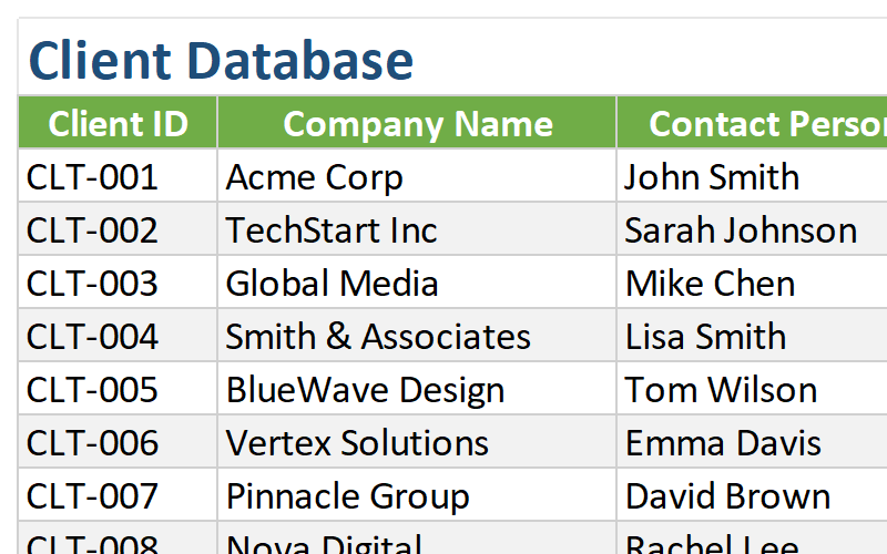 Client Database