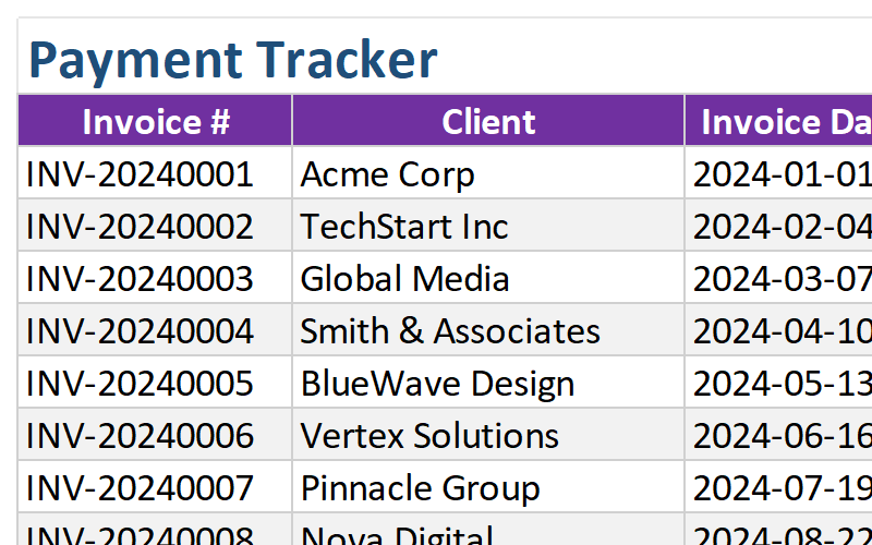 Payment Tracker