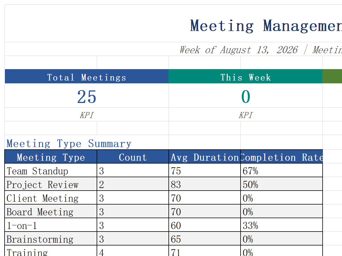 Meeting Agenda
