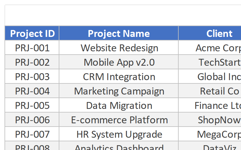 Project List