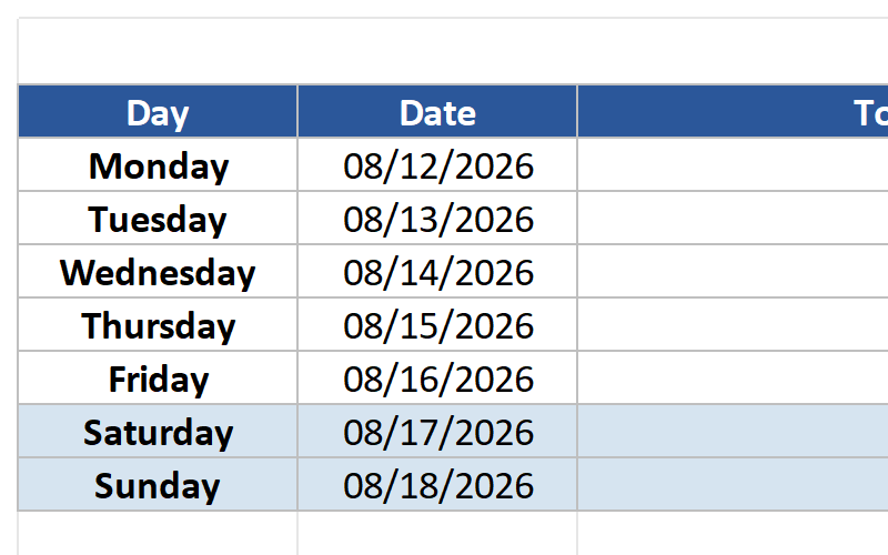 Weekly Planner